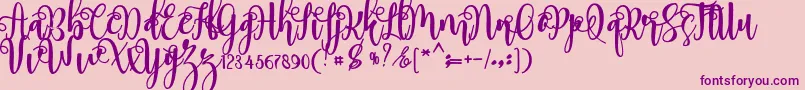 myhope Font – Purple Fonts on Pink Background