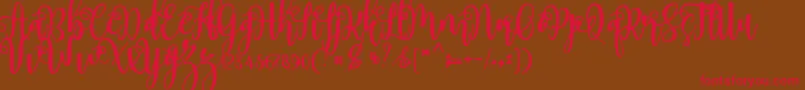 myhope Font – Red Fonts on Brown Background