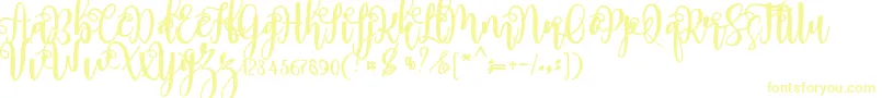 myhope Font – Yellow Fonts on White Background