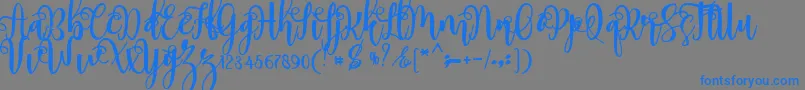 Шрифт myhope – синие шрифты на сером фоне