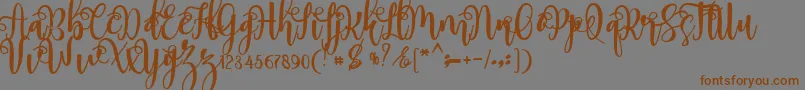Шрифт myhope – коричневые шрифты на сером фоне