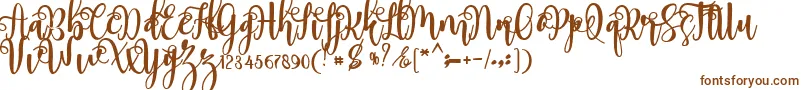 myhope-Schriftart – Braune Schriften auf weißem Hintergrund