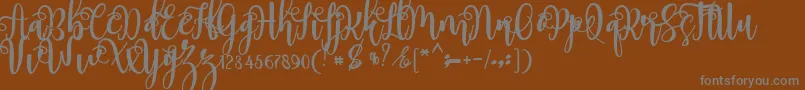 Шрифт myhope – серые шрифты на коричневом фоне