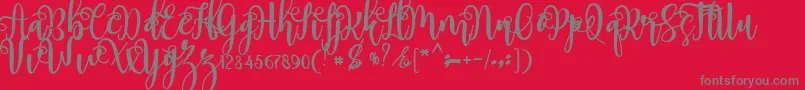 myhope-fontti – harmaat kirjasimet punaisella taustalla