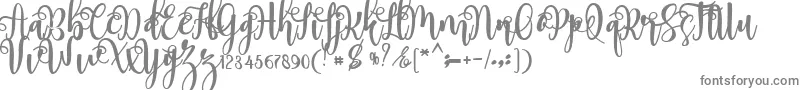 myhope-fontti – harmaat kirjasimet valkoisella taustalla