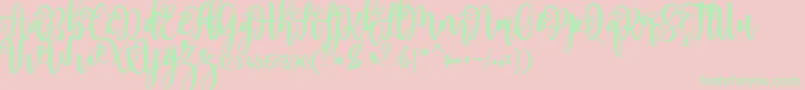 Шрифт myhope – зелёные шрифты на розовом фоне