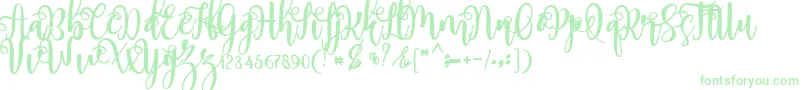 myhope Font – Green Fonts on White Background