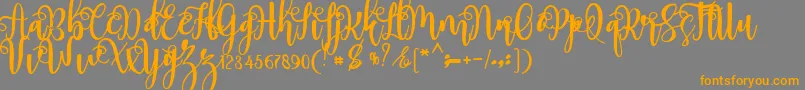 myhope-Schriftart – Orangefarbene Schriften auf grauem Hintergrund