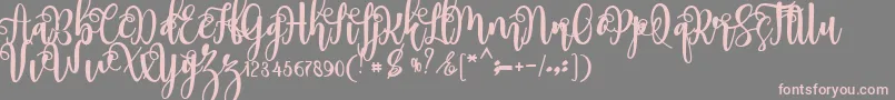 Шрифт myhope – розовые шрифты на сером фоне