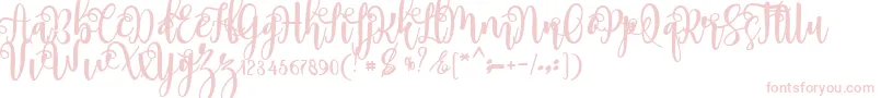 myhope-Schriftart – Rosa Schriften auf weißem Hintergrund