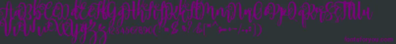 myhope Font – Purple Fonts on Black Background