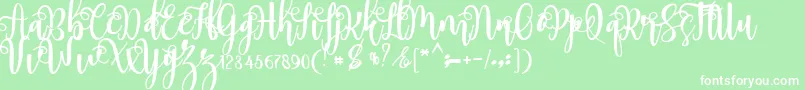 フォントmyhope – 緑の背景に白い文字