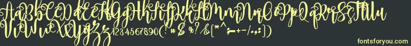 myhope-Schriftart – Gelbe Schriften auf schwarzem Hintergrund