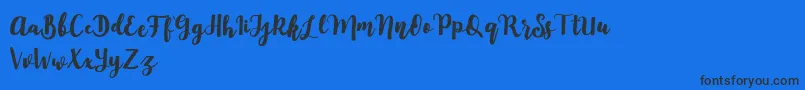 Mylandia-Schriftart – Schwarze Schriften auf blauem Hintergrund