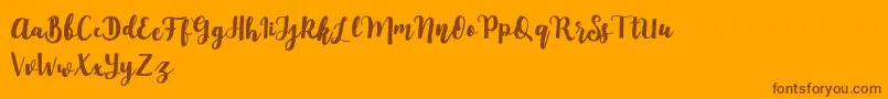 Mylandia Font – Brown Fonts on Orange Background