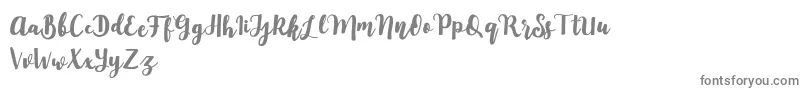 フォントMylandia – 白い背景に灰色の文字