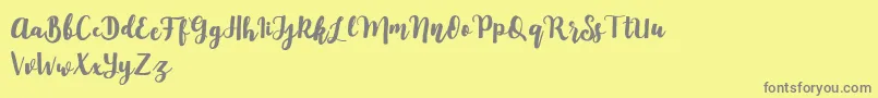 Mylandia Font – Gray Fonts on Yellow Background