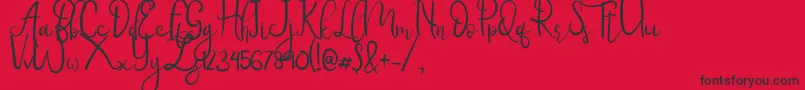 Mylord Font – Black Fonts on Red Background