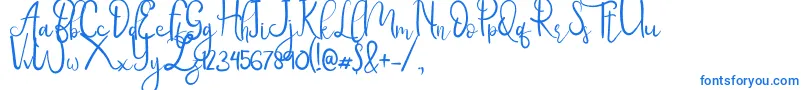 Mylord-Schriftart – Blaue Schriften