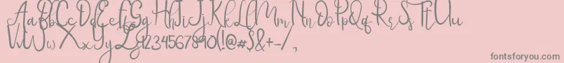 Mylord Font – Gray Fonts on Pink Background