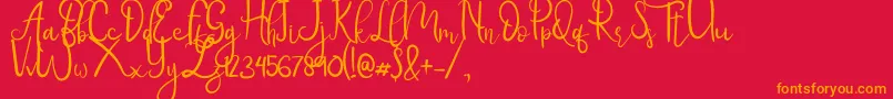 Mylord Font – Orange Fonts on Red Background