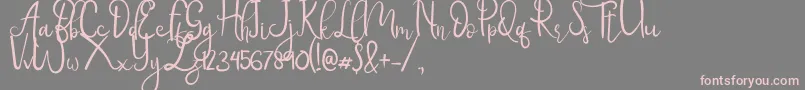 Mylord Font – Pink Fonts on Gray Background