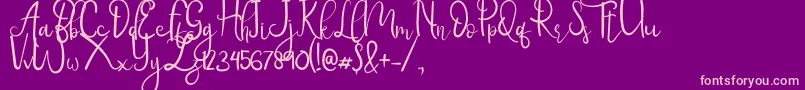 Mylord Font – Pink Fonts on Purple Background