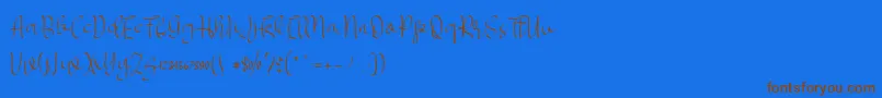 MYLOVE elegant Font – Brown Fonts on Blue Background