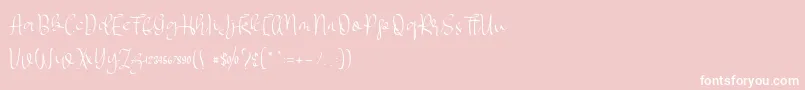 フォントMYLOVE elegant – ピンクの背景に白い文字