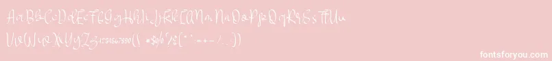 MYLOVE elegant-Schriftart – Weiße Schriften auf rosa Hintergrund