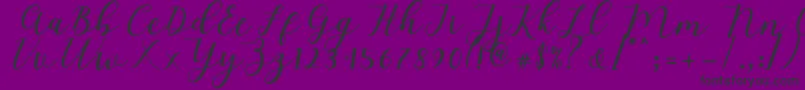 Mylove Script Font – Black Fonts on Purple Background