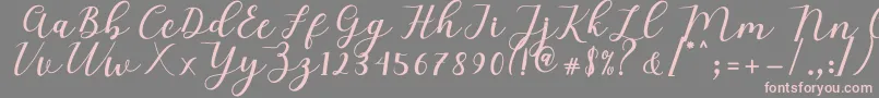 More about Mylove Script Font Mylove Script Font – Pink Fonts on Gray Background