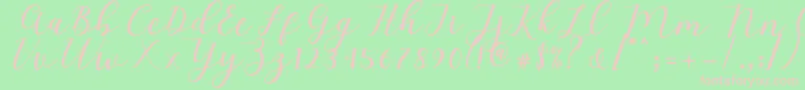 Mylove Script Font – Pink Fonts on Green Background