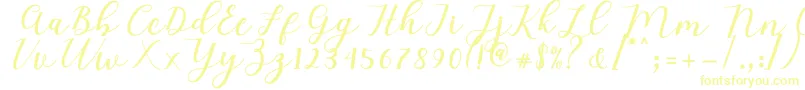More about Mylove Script Font Mylove Script Font – Yellow Fonts on White Background