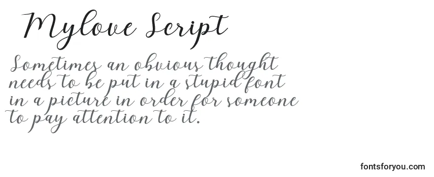 Mylove Script Font