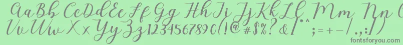 fuente Mylove Script – Fuentes Grises Sobre Fondo Verde