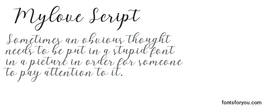 Mylove Script (135187) フォントのレビュー