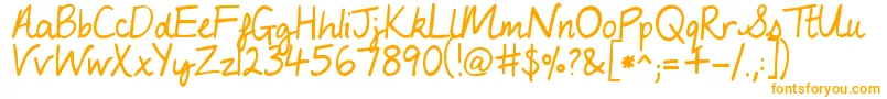 MyLuckyPenny Font – Orange Fonts on White Background