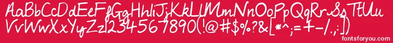 MyLuckyPenny Font – White Fonts on Red Background