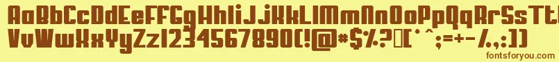 MYPUMA   Font – Brown Fonts on Yellow Background