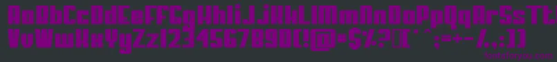 MYPUMA  -fontti – violetit fontit mustalla taustalla