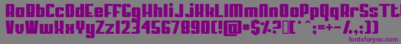 MYPUMA  -fontti – violetit fontit harmaalla taustalla