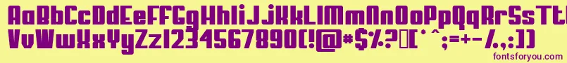 MYPUMA   Font – Purple Fonts on Yellow Background