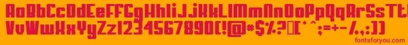 MYPUMA   Font – Red Fonts on Orange Background