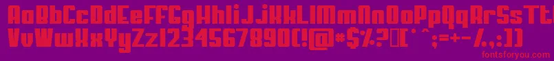 フォントMYPUMA   – 紫の背景に赤い文字