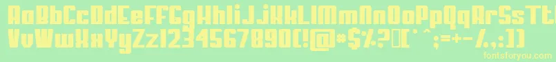 MYPUMA   Font – Yellow Fonts on Green Background