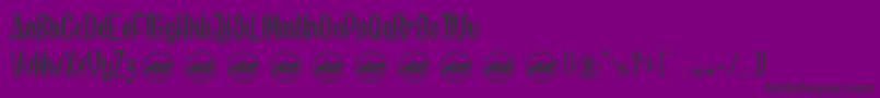 Шрифт BrainfishPersonaluseonly – чёрные шрифты на фиолетовом фоне