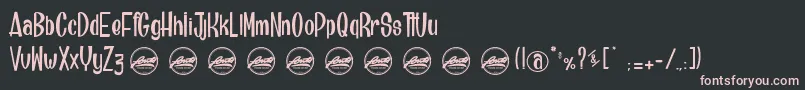 fuente BrainfishPersonaluseonly – Fuentes Rosadas Sobre Fondo Negro