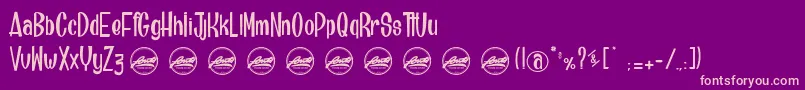 BrainfishPersonaluseonly Font – Pink Fonts on Purple Background