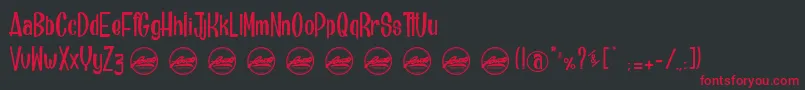 Police BrainfishPersonaluseonly – polices rouges sur fond noir